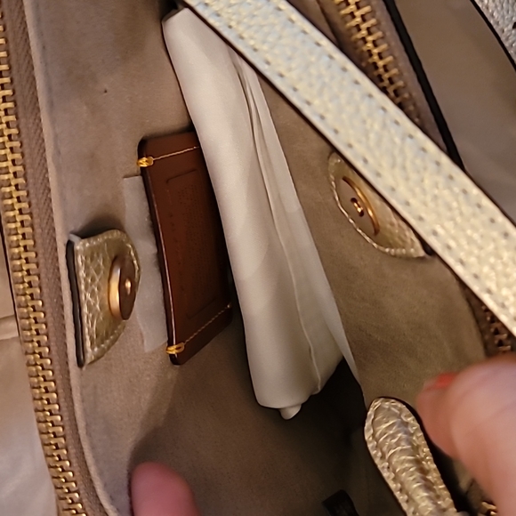 Coach Gold Leather Crossbody - Picture 3 of 6